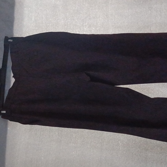 Evan-Picone Stretch Brown Pinstriped Dress Pants High Waist Trousers Size 10. - Picture 5 of 12